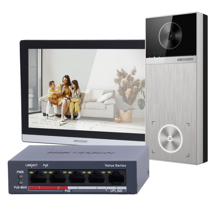 HIKVISION DS-KIS611-S — Kit visiophone 4 Mpx | AVS Domotec