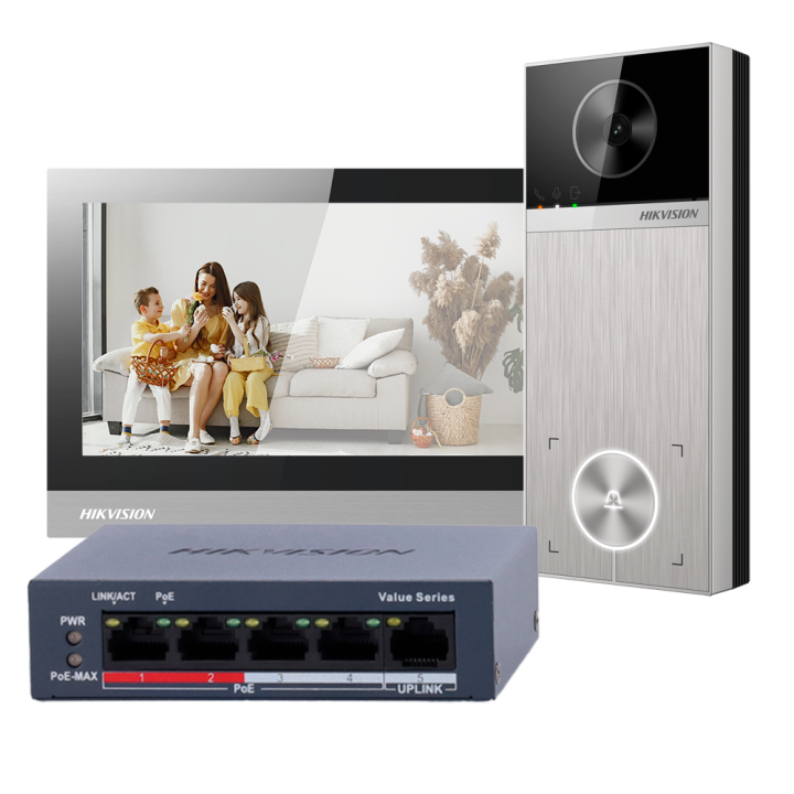 HIKVISION DS-KIS613-S — Kit visiophone 4 Mpx | AVS Domotec
