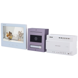HIKVISION DS-KIS704EY/Aluminum — Kit d'interphone vidéo | AVS Domotec