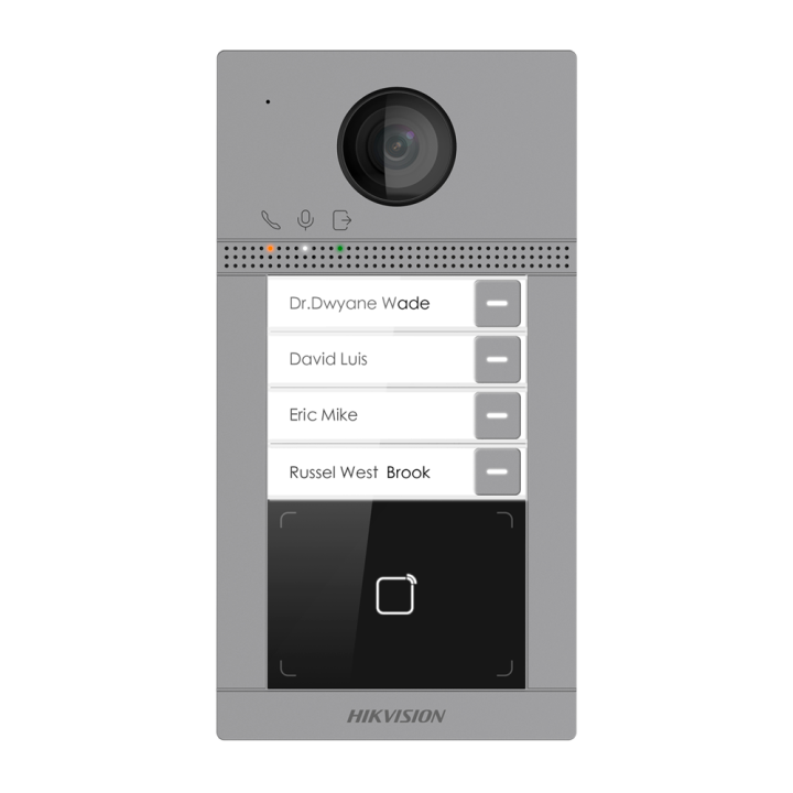 HIKVISION DS-KV8413-WME1(C)/Flush — Portier vidéo WiFi IP 4 appartemen