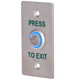 SAFIRE EXITBUTTON303-SLIM-LED — Bouton poussoir d'ouverture de porte a