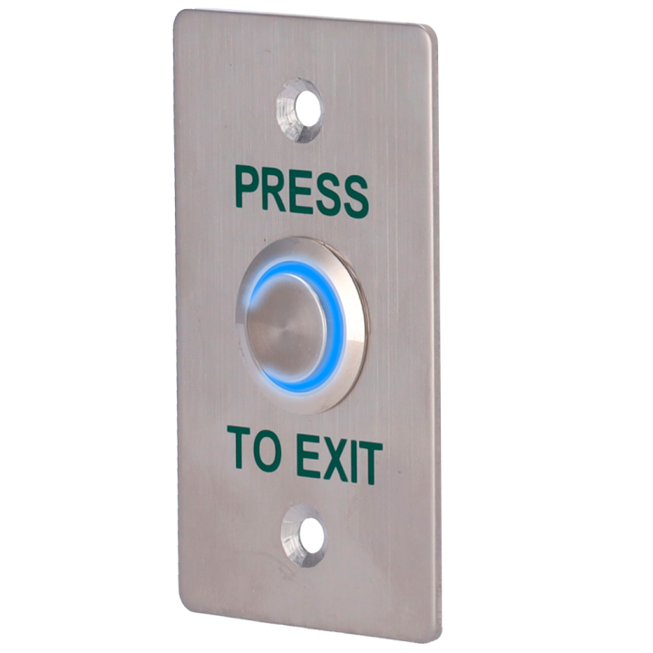 SAFIRE EXITBUTTON303-SLIM-LED — Bouton poussoir d'ouverture de porte a