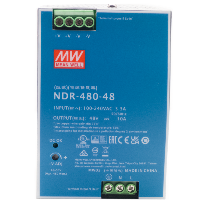 HIKVISION NDR-480-48 HIKVISION NDR-480-48 — Alimentation électrique in