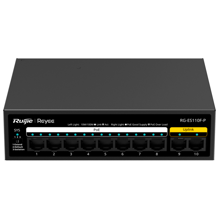 REYEE RG-ES110F-P REYEE RG-ES110F-P — Reyee Switch PoE de bureau | AVS