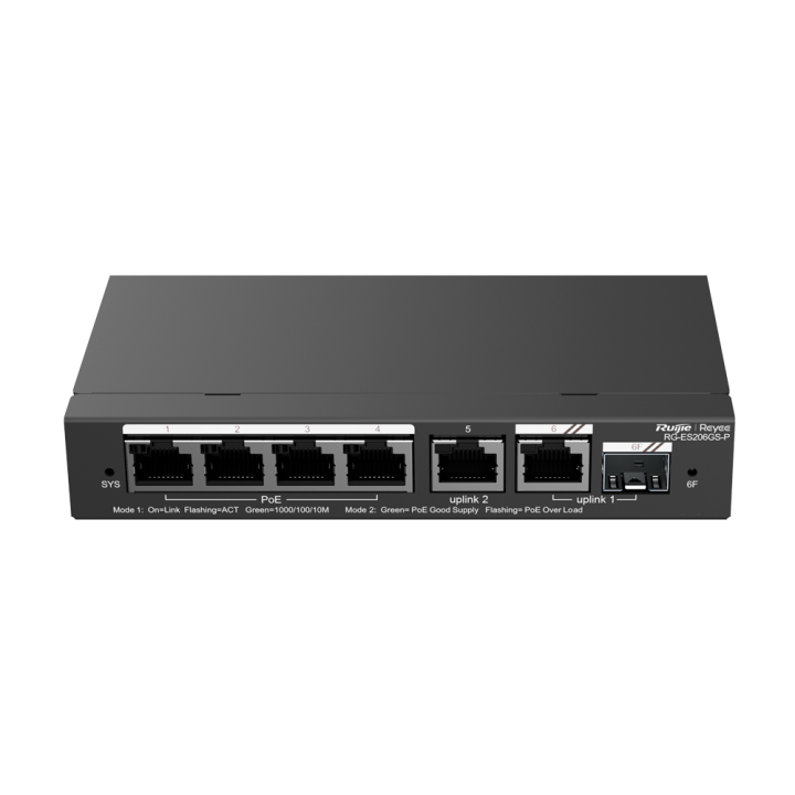 REYEE RG-ES206GS-P REYEE RG-ES206GS-P — Switch PoE Ruijie Reyee Cloud 