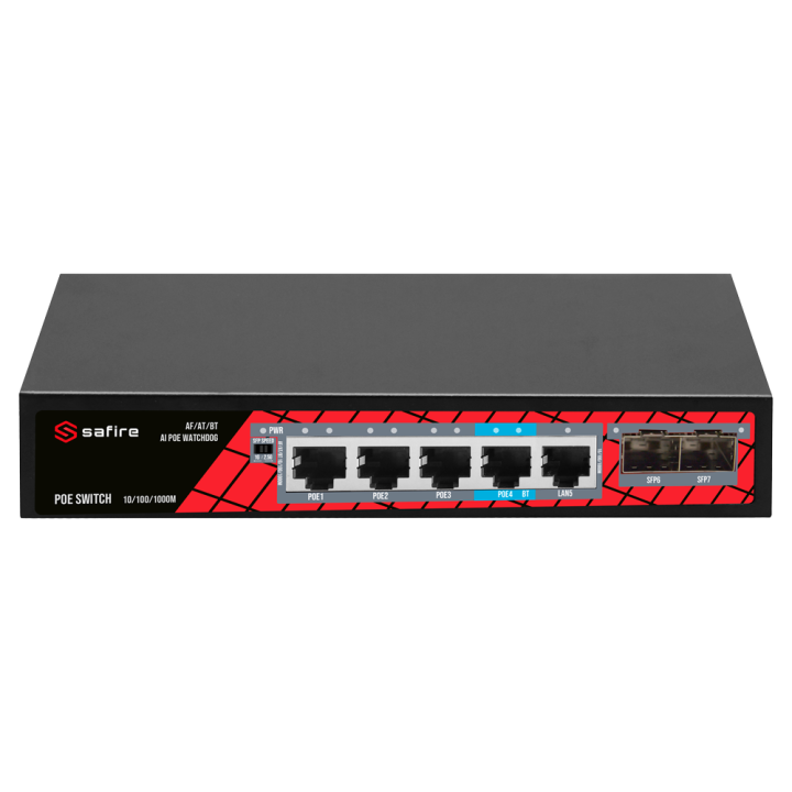 SAFIRE SF-SW0704HIPOE-GMF-65 SAFIRE SF-SW0704HIPOE-GMF-65 — switch PoE