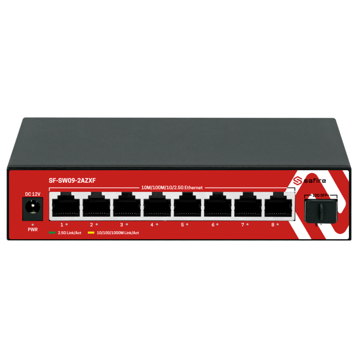 SAFIRE SF-SW09-2AZXF SAFIRE SF-SW09-2AZXF — Switch Multigagibit 2,5Gbp