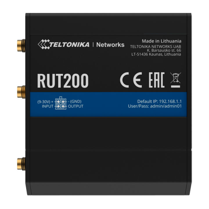 TELTONIKA TK-RUT200-V2 TELTONIKA TK-RUT200-V2 — Routeur industriel 4G 