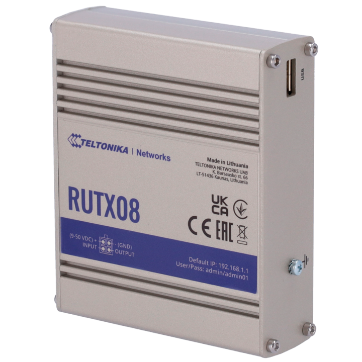 TELTONIKA TK-RUTX08 TELTONIKA TK-RUTX08 — Routeur industriel Gigabit E
