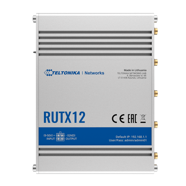 TELTONIKA TK-RUTX12 TELTONIKA TK-RUTX12 — Routeur industriel double ba