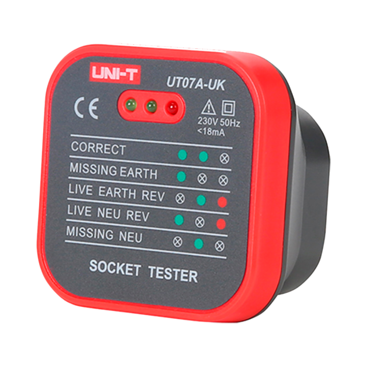 UNI-T UT07A-UK UNI-T UT07A-UK — Testeur de prises électriques UK | AVS