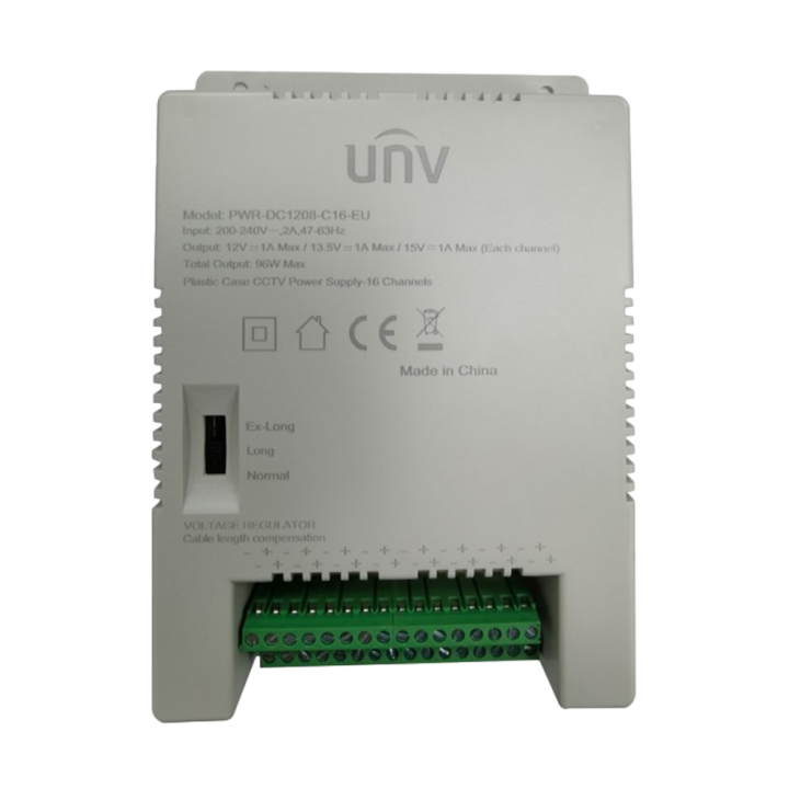 UNIVIEW UV-PWR-DC1208-C16-EU UNIVIEW UV-PWR-DC1208-C16-EU — Alimentati