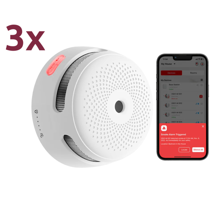 X-SENSE XS01-M-3PACK X-SENSE XS01-M-3PACK — Pack de 3 mini-détecteurs 