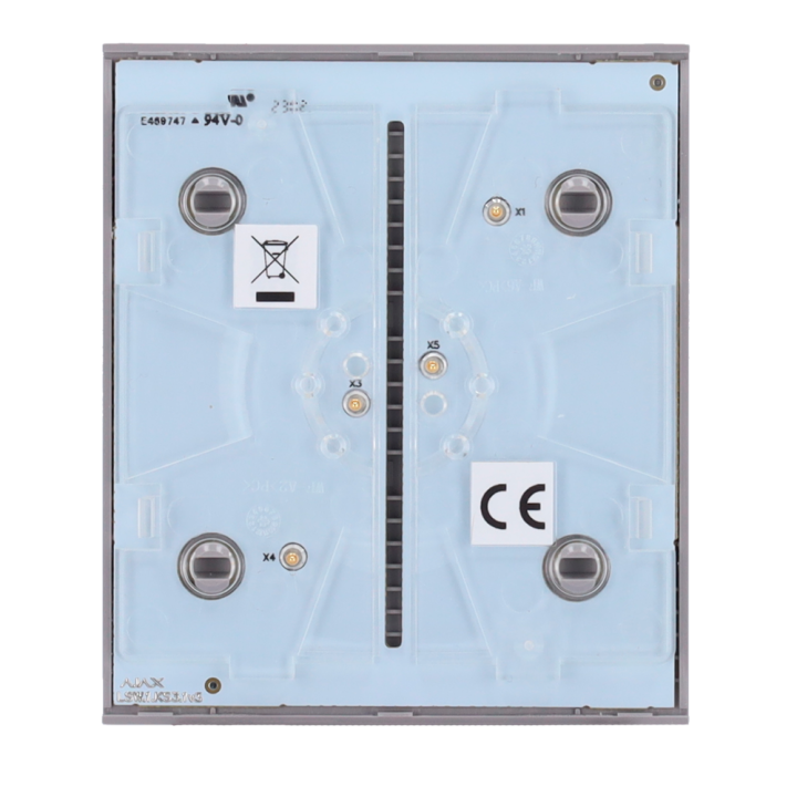 AJAX AJ-CENTERBUTTON-1G2W-GRE — Panneau tactile pour interrupteur d'éc