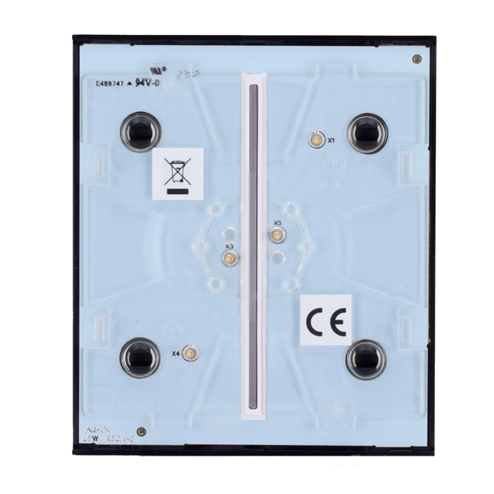 AJAX AJ-CENTERBUTTON-2G — Panneau tactile pour double interrupteur d'é