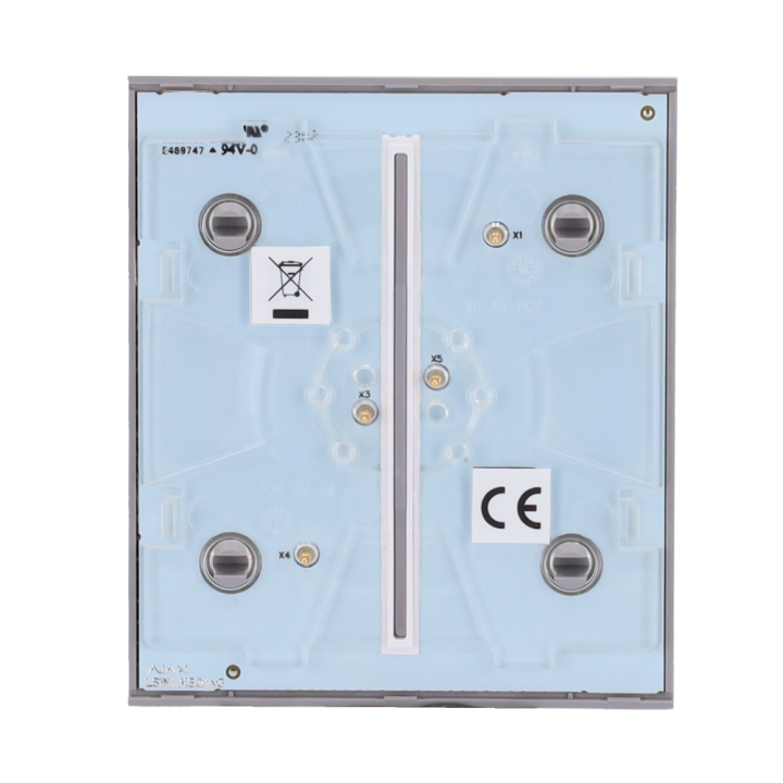 AJAX AJ-CENTERBUTTON-2G-GRE — Panneau tactile pour double interrupteur
