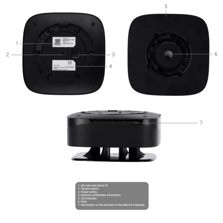 AJAX AJ-FIREPROTECT2-C-SB — Détecteur de CO | AVS Domotec