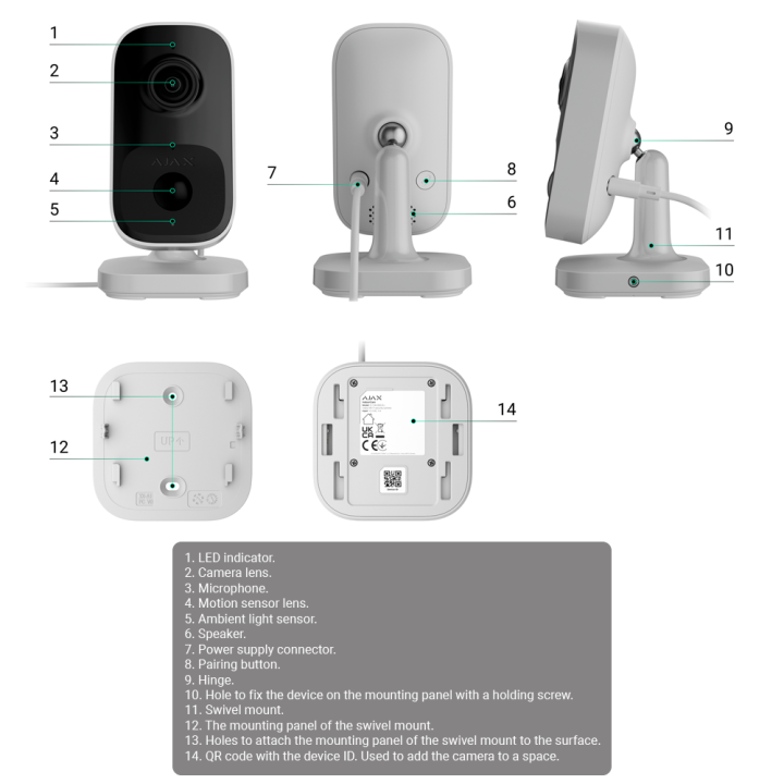 AJAX AJ-INDOORCAM-4 — Cámara Cube IP 4 Mp | AVS Domotec