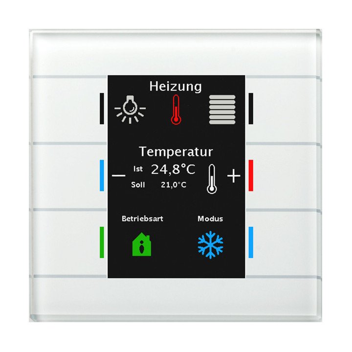 MDT BE-GT2TW.02 KNX-Glastaster II Smart | Temperatursensor | glas weiß
