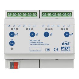 MDT AKD-0401.02 KNX-Dimmaktor | 4-fach, Wirkleistungsmessung | AVS Dom