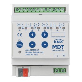 MDT JAL-0410M.02 KNX Jalousieaktor 230 V | 4-fach, Fahrtzeitmessung | 