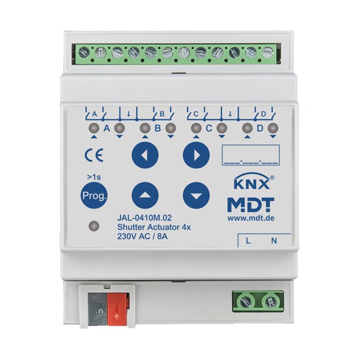 MDT JAL-0410M.02 KNX Jalousieaktor 230 V | 4-fach, Fahrtzeitmessung | 