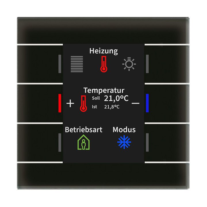 MDT BE-GT2TS.02S KNX-Glastaster II Smart | Temperatursensor | glas sch
