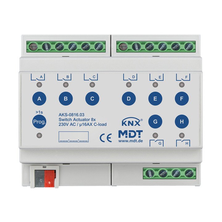 MDT AKS-0816.03 KNX-Schaltaktor Standard 16 A | 8-fach | AVS Domotec