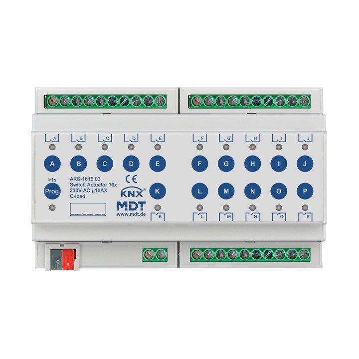 MDT AKS-1616.03 KNX-Schaltaktor Standard 16 A | 16-fach | AVS Domotec