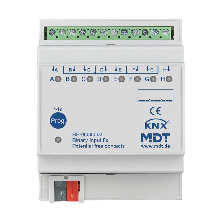MDT BE-08000.02 KNX Binäreingang potentialfrei | 8-fach | AVS Domotec