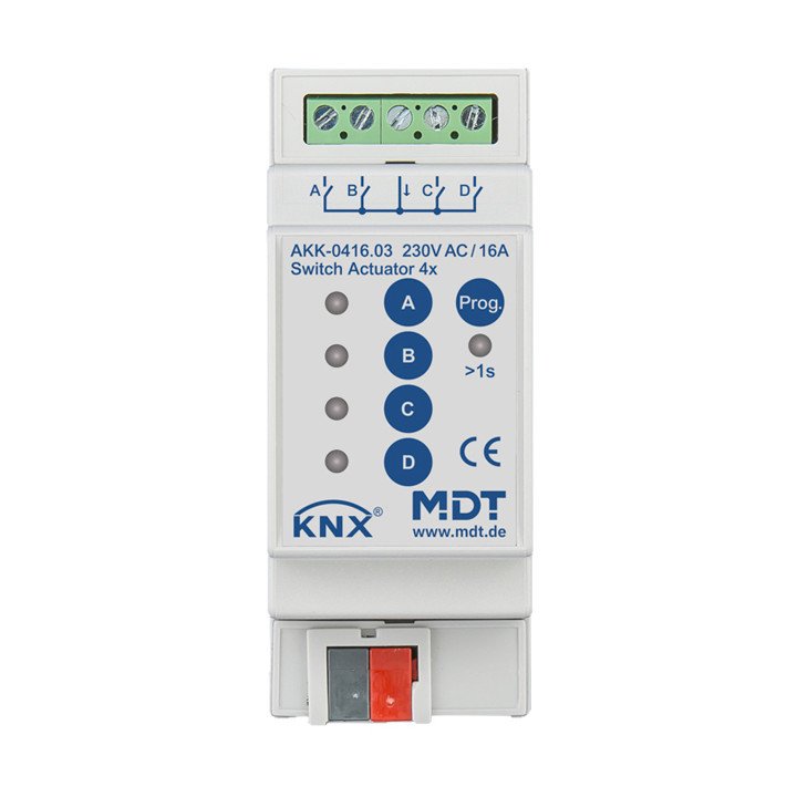 MDT AKK-0416.03 KNX-Schaltaktor Kompakt | 4-fach | AVS Domotec