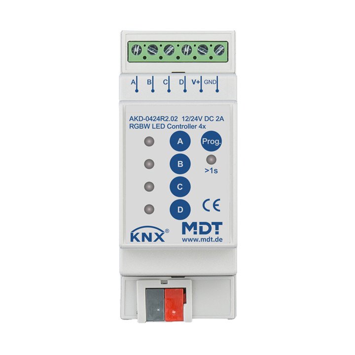 MDT AKD-0424R2.02 KNX-LED-Dimmaktor REG | 2/4 A | AVS Domotec