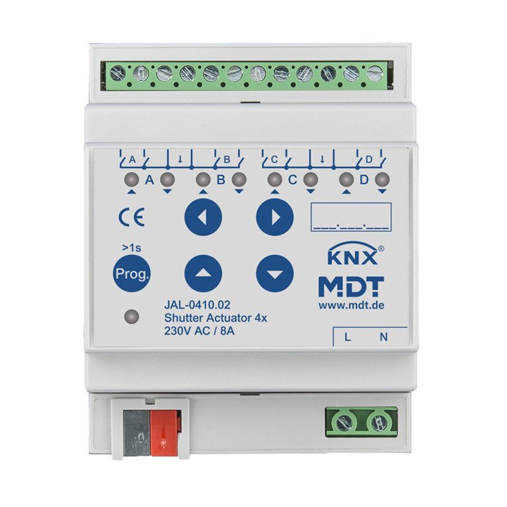 MDT JAL-0410.02 KNX Jalousieaktor 230 V | 4-fach | AVS Domotec