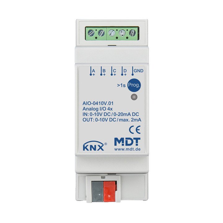 MDT AIO-0410V.01 KNX Analog Ein-/Ausgang REG 0-10 V | 4-fach | AVS Dom