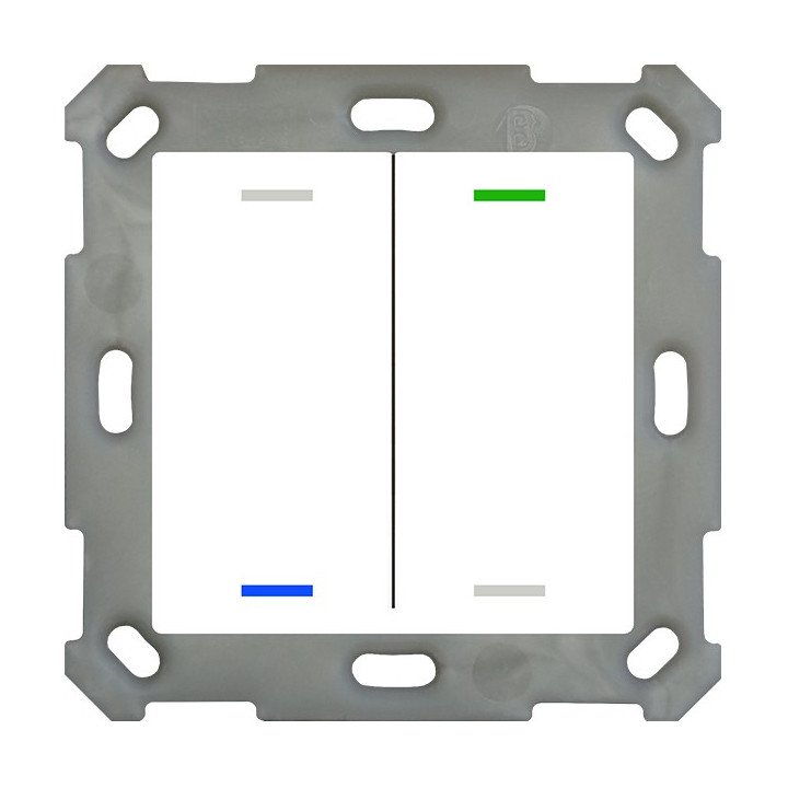 MDT BE-TAL55T2.01 KNX-Tastsensor Light 55 m. Temperaturs. | 2-fach, ne
