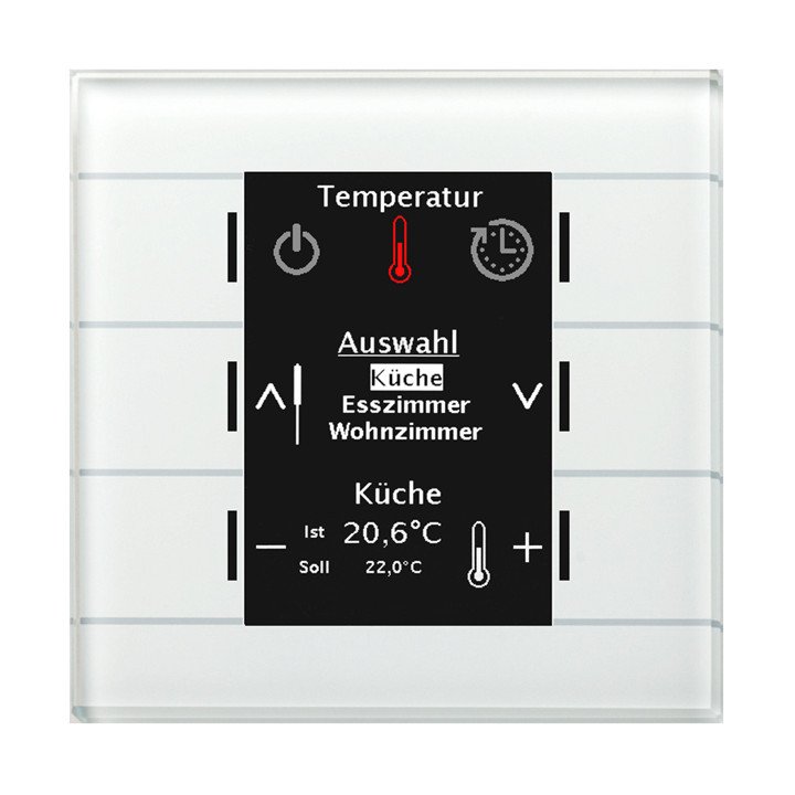 MDT BE-GBZW.01 KNX-Glasbedienzentrale Smart | reinweiß glänzend | AVS 