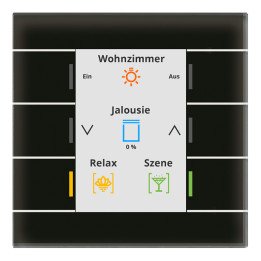 MDT BE-GT20S.02S KNX-Glastaster II Smart | Standard | glas schwarz/sch