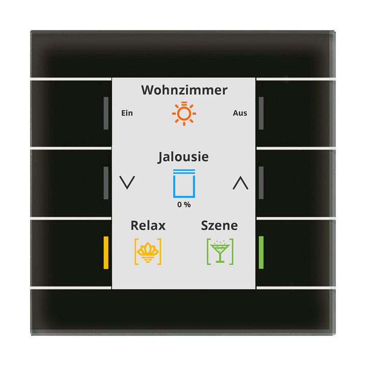 MDT BE-GT20S.02S KNX-Glastaster II Smart | Standard | glas schwarz/sch