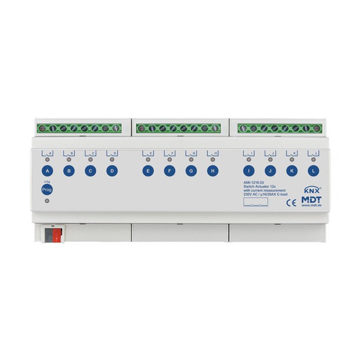 MDT AMI-1216.03 KNX-Schaltaktor Industrie m. Strommessung v3 | 12-fach