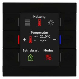 MDT BE-TAS86T06.02 KNX-Tastsensor Smart 86 | Temperatursensor | schwar