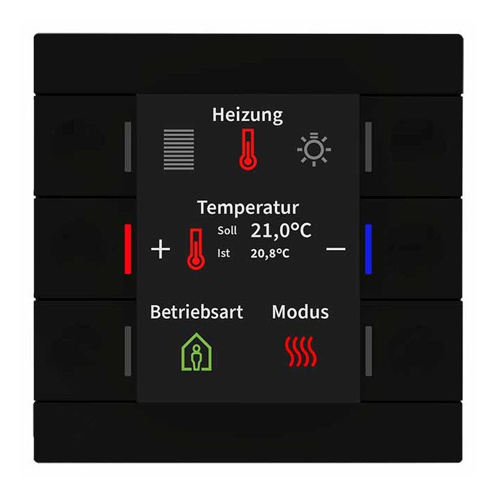 MDT BE-TAS86T06.02 KNX-Tastsensor Smart 86 | Temperatursensor | schwar