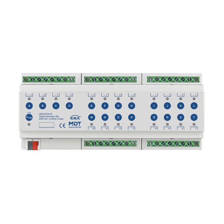 MDT AKS-2016.03 KNX-Schaltaktor Standard 16 A | 20-fach | AVS Domotec