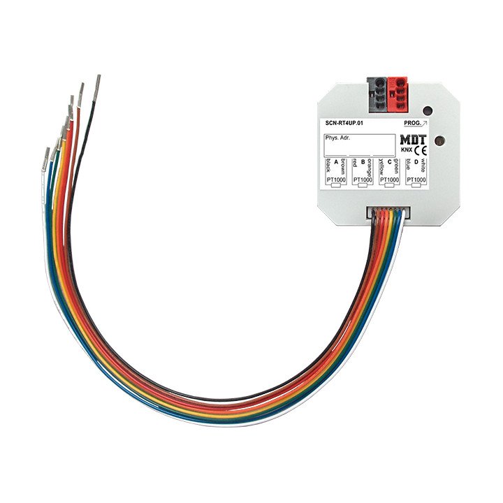MDT SCN-RT4UP.01 Temperaturregler für PT1000 | 4-fach UP | AVS Domotec