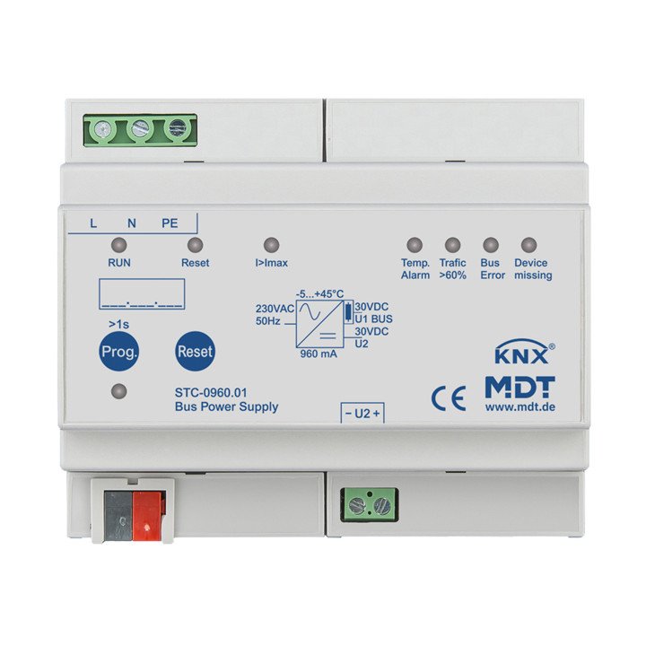 MDT STC-0960.01 KNX Busspannungsversorgung | 960 mA, Diagnosefunktion 
