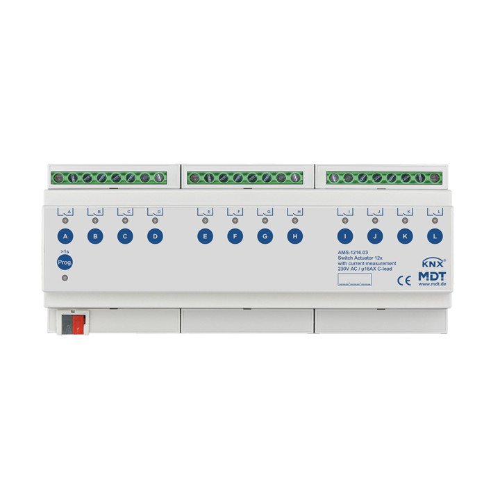 MDT AMS-1216.03 KNX-Schaltaktor Standard m. Strommessung v3 | 12-fach 