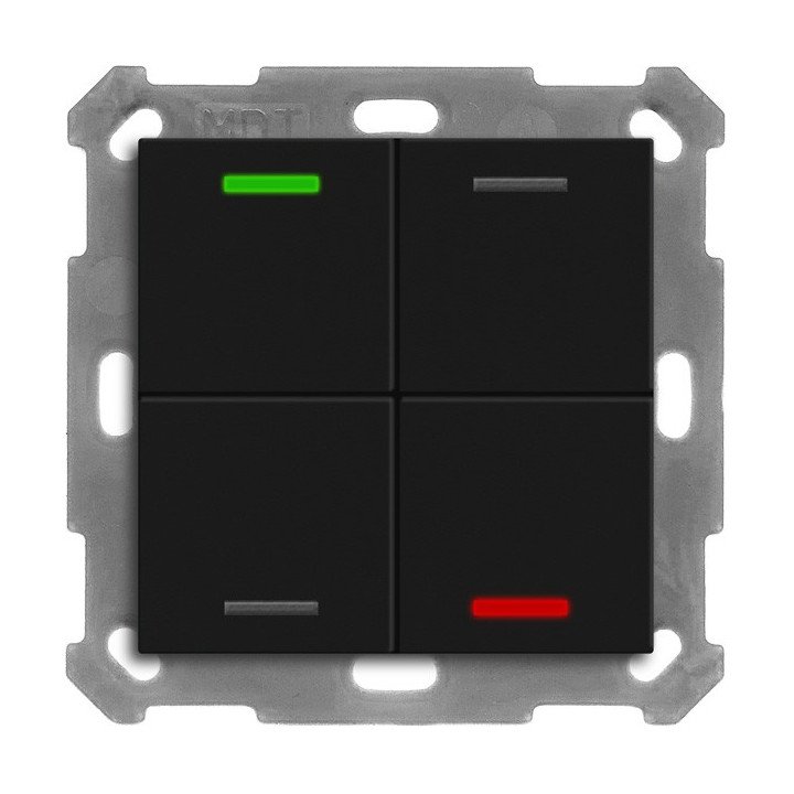 MDT BE-TAL55T406.01 KNX-Tastsensor Light 55 m. Temperaturs. | 4-fach, 