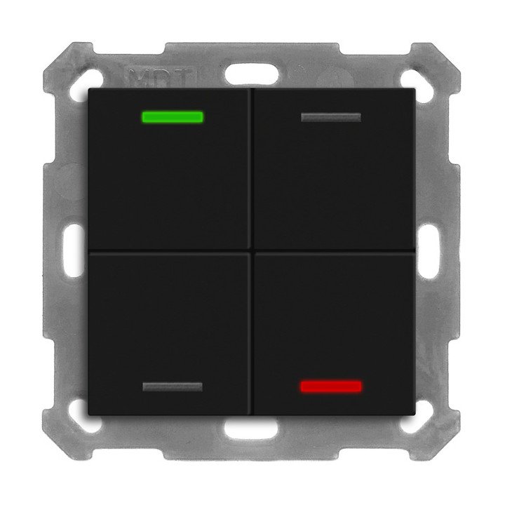 MDT BE-TAL550406.01 KNX-Tastsensor Light 55 | 4-fach, neutral | schwar