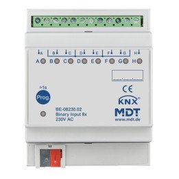 MDT BE-08230.02 KNX Binäreingang 230 V | 8-fach | AVS Domotec