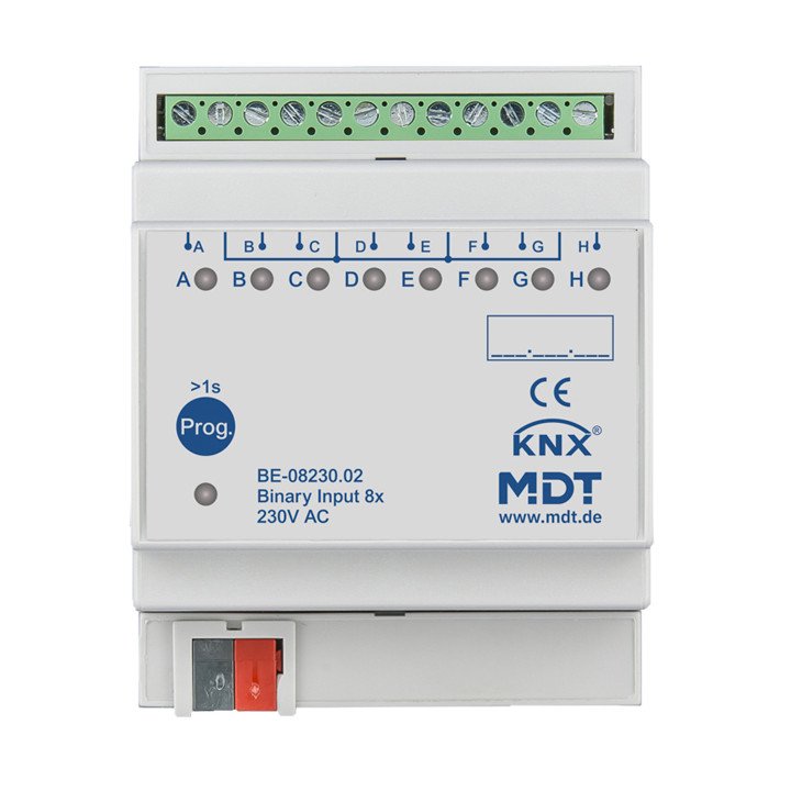 MDT BE-08230.02 KNX Binäreingang 230 V | 8-fach | AVS Domotec