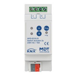 MDT AKS-0216.03 KNX-Schaltaktor Standard 16 A | 2-fach | AVS Domotec